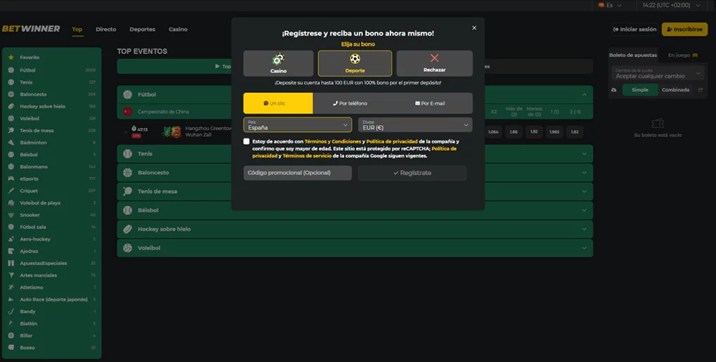 How to top up your Betwinner account on Android devices